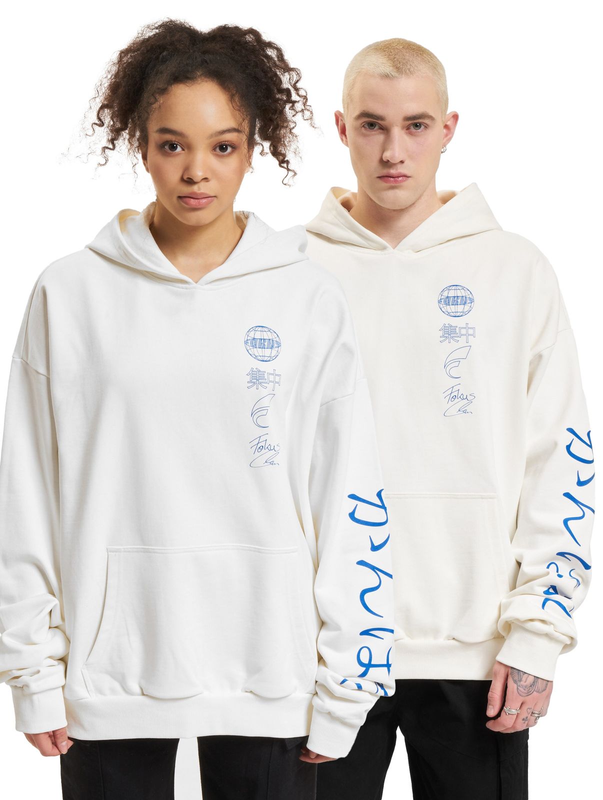 Fokus x Def World Hoodies bereit zum Färben/Kobaltblau von Fokus x Def