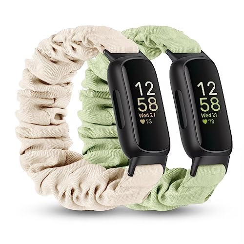 Folavii 2 Stück kompatibel mit Fitbit Inspire 3 Bands für Damen Herren Kinder, Scrunchie Stretchy Strap Cute Elastic Sport Replacement Fabric Cloth Wristband for Fitbit Inspire 3 Bands Folavii 2 Stück kompatibel mit Fitbit Inspire 3 Bands für Damen Herren Kinder, Scrunchie Stretchy Strap Cute Elastic Sport Replacement Fabric Cloth Wristband for Fitbit Inspire 3 Bands von Folavii