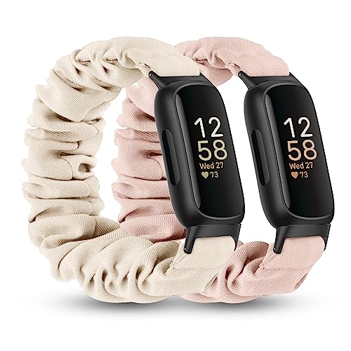 Folavii 2 Stück kompatibel mit Fitbit Inspire 3 Bands für Damen Herren Kinder, Scrunchie Stretchy Strap Cute Elastic Sport Replacement Fabric Cloth Wristband for Fitbit Inspire 3 Bands Folavii 2 Stück kompatibel mit Fitbit Inspire 3 Bands für Damen Herren Kinder, Scrunchie Stretchy Strap Cute Elastic Sport Replacement Fabric Cloth Wristband for Fitbit Inspire 3 Bands von Folavii