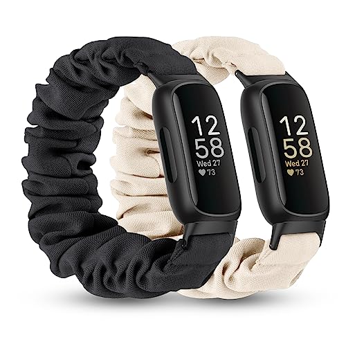 Folavii 2 Stück kompatibel mit Fitbit Inspire 3 Bands für Damen Herren Kinder, Scrunchie Stretchy Strap Cute Elastic Sport Replacement Fabric Cloth Wristband for Fitbit Inspire 3 Bands Folavii 2 Stück kompatibel mit Fitbit Inspire 3 Bands für Damen Herren Kinder, Scrunchie Stretchy Strap Cute Elastic Sport Replacement Fabric Cloth Wristband for Fitbit Inspire 3 Bands von Folavii