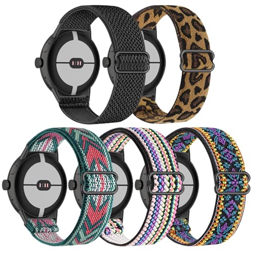 Folavii Dehnbares Nylon-Armband kompatibel mit Google Pixel Watch 3 41 mm Band/Google Pixel 2/Google Pixel Watch für Damen und Herren, elastische, verstellbare Armbänder, weiche Sportarmbänder, 5 Folavii Dehnbares Nylon-Armband kompatibel mit Google Pixel Watch 3 41 mm Band/Google Pixel 2/Google Pixel Watch für Damen und Herren, elastische, verstellbare Armbänder, weiche Sportarmbänder, 5 von Folavii