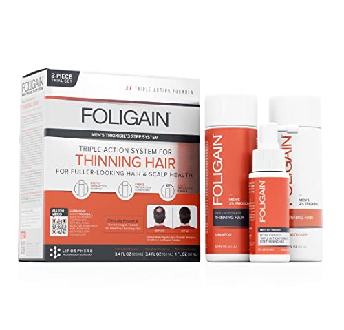 Testset für Männer mit dünner werdendem Haar (Shampoo + Conditioner + Lotion) von Foligain