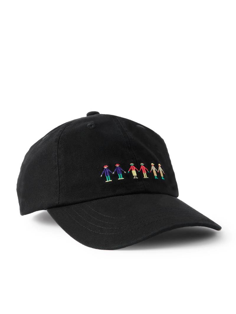 Folk - People Logo-Embroidered Cotton-Twill Baseball Cap - Men - Black von Folk