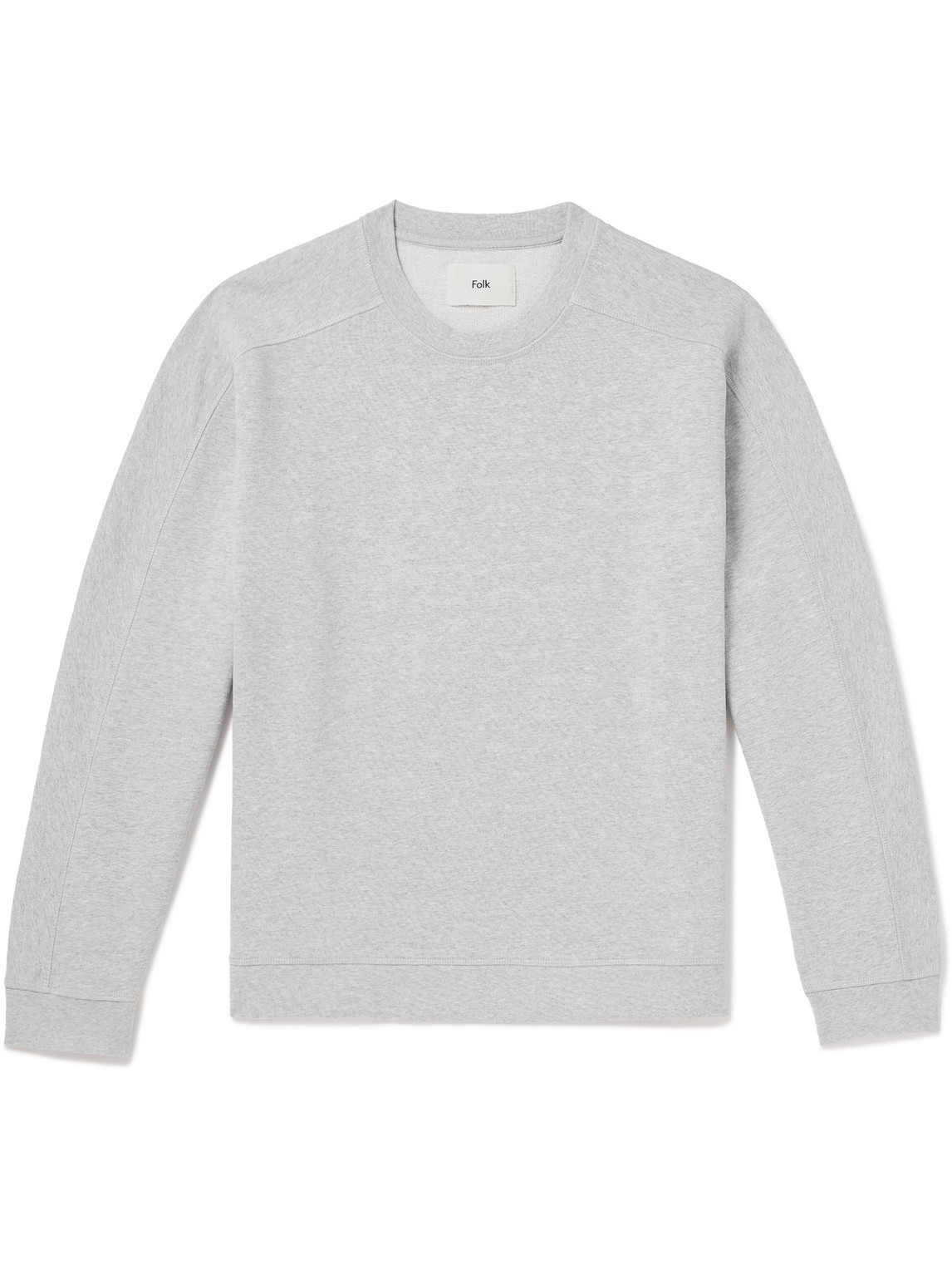 Folk - Prism Embroidered Cotton-Jersey Sweatshirt - Men - Gray - 5 von Folk