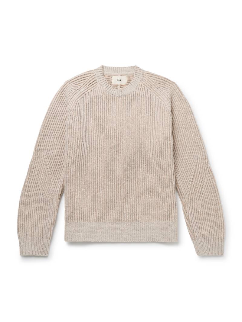 Folk - Ribbed Wool-Blend Sweater - Men - Neutrals - XXL von Folk