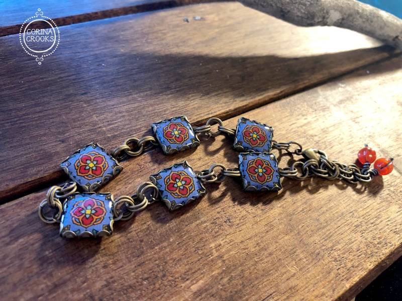 Catalina Tile Bettelarmband Kalifornien Souvenir Schmuck Catalina Tile Bettelarmband Kalifornien Souvenir Schmuck von FolkExplosion