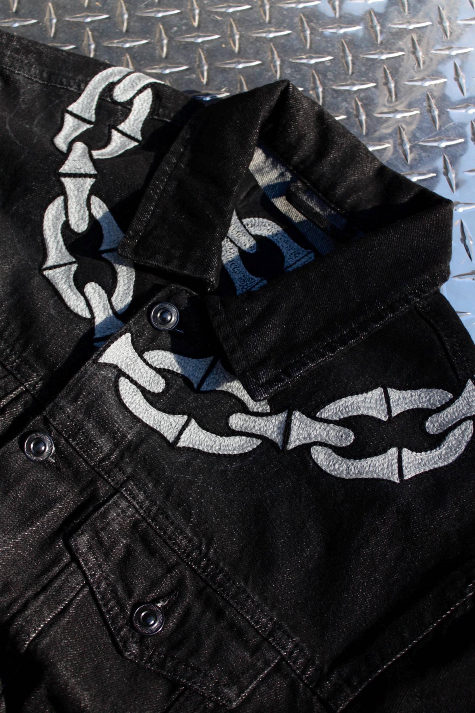 Chains Ov Fate Kettenstich Jeansjacke von FolkLordMFG