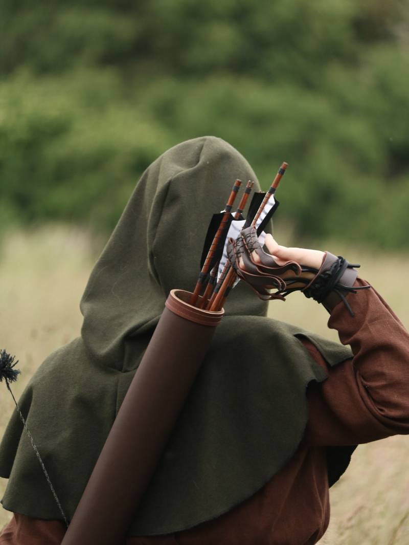 Handschuh Schiesshandschuh Aus Leder Mit Reißen - Renaissance Mittelalter Größe & Farbe von FolkOfTheWood