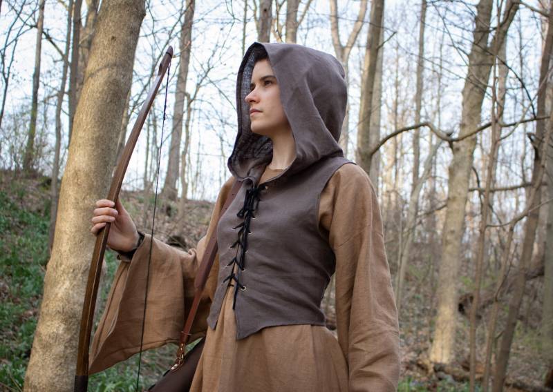 Elfen Kapuze, Festival Hoodie, Geschnürt Mieder/F | Pfund von FolkOfTheWood