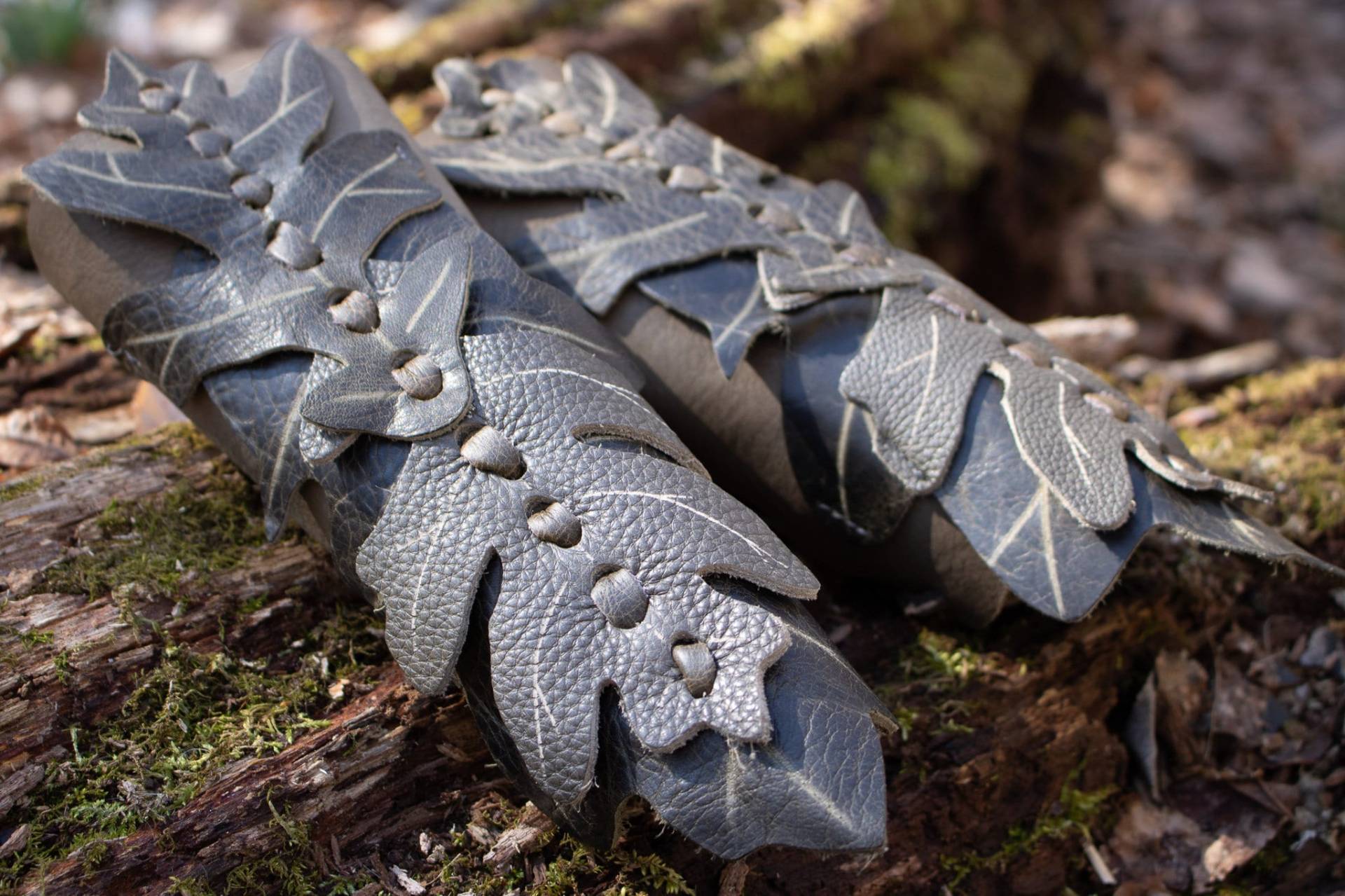Elfenblatt Armschienen, Armschützer Aus Weichem Leder, Waldelfe - Paar /F/ | Ab von FolkOfTheWood
