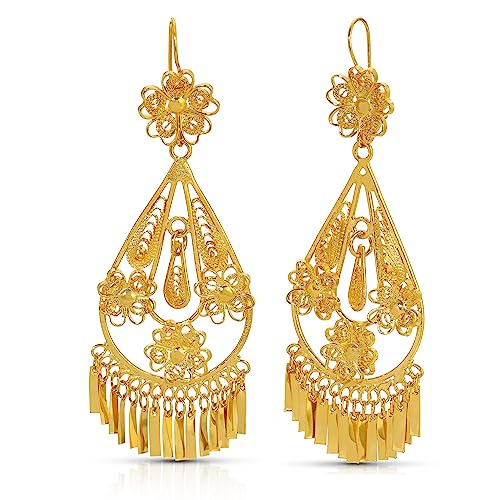 Folklorico Mexikanische filigrane Goldohrringe – Traditioneller Schmuck aus Oaxaca, Tropfenform, Metall, nicht bekannt, Metall, nicht bekannt Folklorico Mexikanische filigrane Goldohrringe – Traditioneller Schmuck aus Oaxaca, Tropfenform, Metall, nicht bekannt, Metall, nicht bekannt von Folkicks