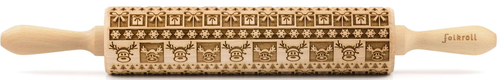 folkroll Teigroller "3D-Motiv-Teigrolle", Christmas Joy folkroll Teigroller "3D-Motiv-Teigrolle", Christmas Joy von Folkroll
