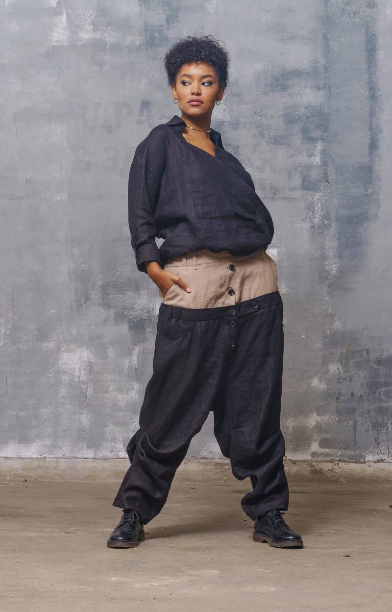 Leinenhose Mit Tiefem Schritt Boho-Kleidung Für Frauen von FollowMeFS