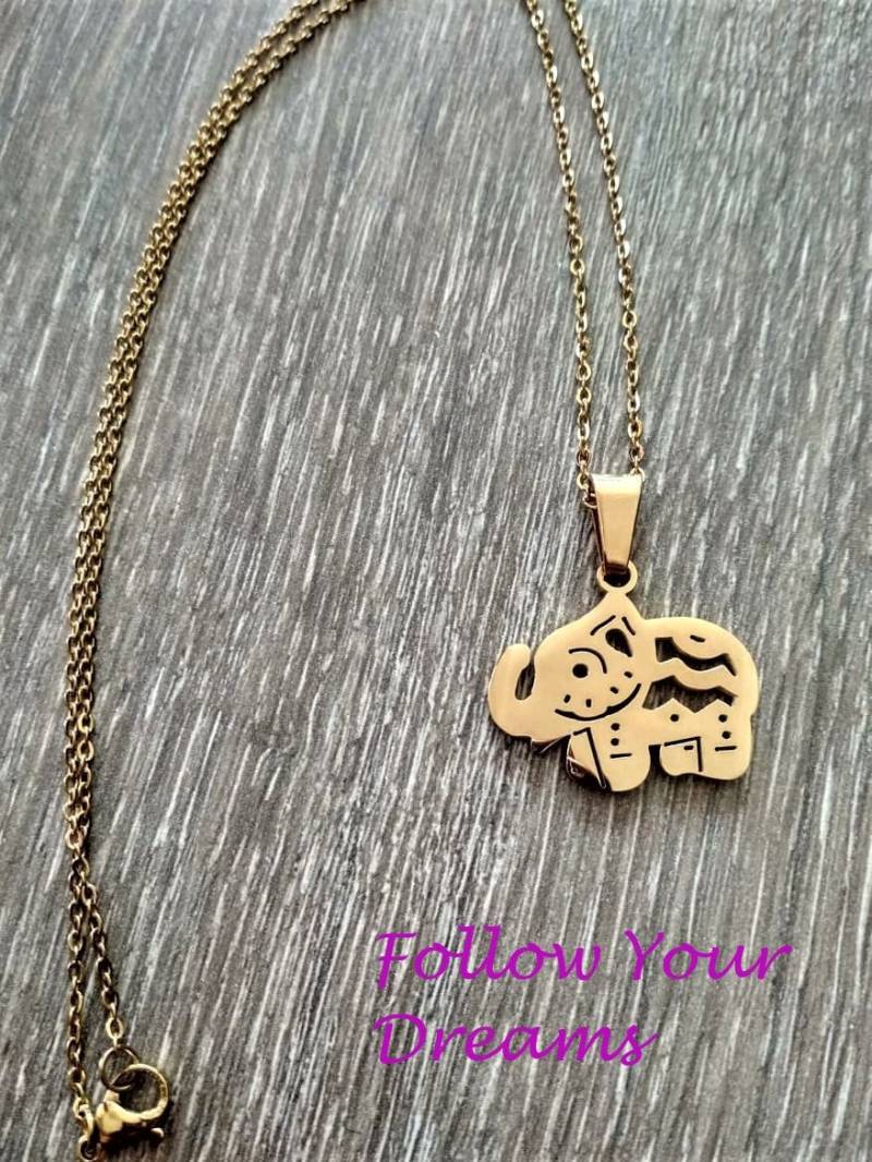 Edelstahl Elefant Halskette Edelstahl Elefant Halskette von FollowYourDreamsGR