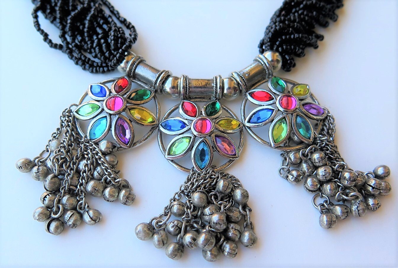 Perlenkette Mit Drei Anhängern/Atemberaubende Halskette Wow Boho Perlenkette Mit Drei Anhängern/Atemberaubende Halskette Wow Boho von FollyandTribe