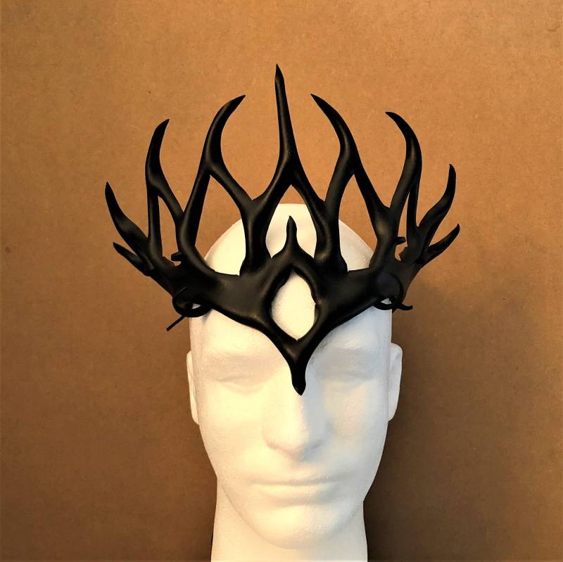 Black Crown Lederkrone Mattes Finish Fantasy Krone Elfenkönig Krone Renaissance Faire Kostüm Festival Black Crown Lederkrone Mattes Finish Fantasy Krone Elfenkönig Krone Renaissance Faire Kostüm Festival von FolorsFantasy