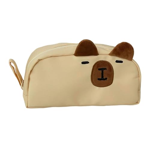 Folpus Bleistiftkoffer große Kapazität mit Reißverschluss tragbarer Make -up -Tasche Schreibwarener Organisator Stifttasche für Arbeitskünstler Büro Heim, Wasserschwein von Folpus