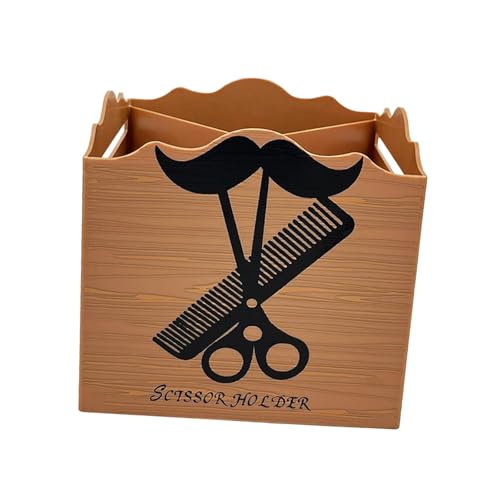 Folpus Friseurscheren-Halterbox, Salon-Organizer, Ständer für Kämme und Clips, Scherenhalter, Friseurscherenständer für Kämme und Bürsten, Braun Folpus Friseurscheren-Halterbox, Salon-Organizer, Ständer für Kämme und Clips, Scherenhalter, Friseurscherenständer für Kämme und Bürsten, Braun von Folpus