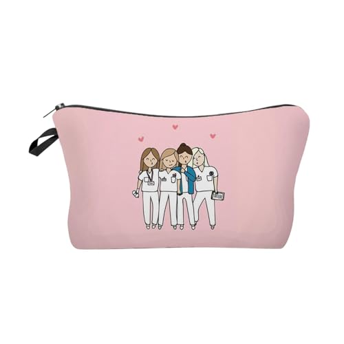 Folpus Kosmetiktasche, Aufbewahrungskoffer, Reise-Make-up-Tasche, Kulturbeutel für Accessoires, Männer, Krankenschwestern, Geschenk, ROSA von Folpus