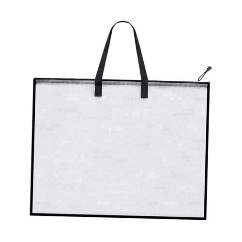 Folpus Kunst-Portfolio-Tasche, Poster-Aufbewahrungstasche mit Griff, Akten-Organizer, transparente Tasche, Zubehör-Tasche für Lehrmaterial von Folpus