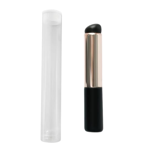 Folpus -Lippenpinsel, Lidschatten-Lippenpeelingpinsel mit Deckel, wiederverwendbar, Lippenstiftpinsel, Lippe für Heim-Performance-Schönheit, Schwarz von Folpus