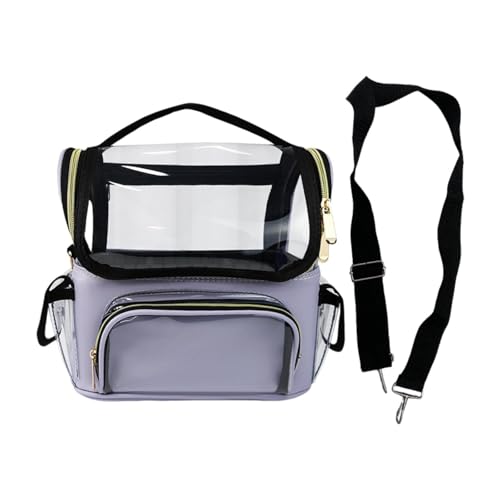 Folpus Make-up-Koffer, Reise-Kosmetiktasche, großes Fassungsvermögen mit Trennwand, Make-up-Organizer, Make-up-Pinsel-Tasche für Mädchen, Maskenbildnerinnen, Violett von Folpus