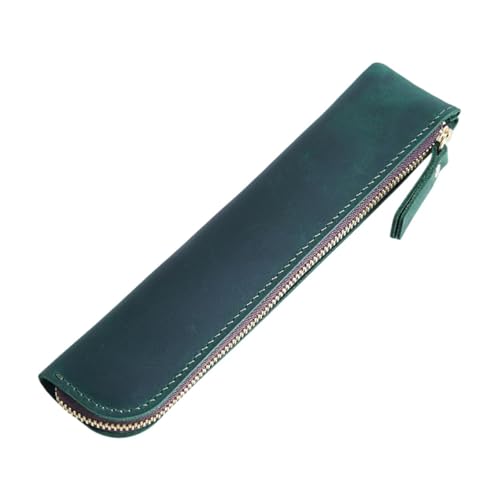 Folpus Stiftstilstifte Schutzbeutelhülle Hülle wasserdichtes leichtes Zubehör Multifunktional 20x4,5 cm Make -up -Tasche, Schwärzliches Grün von Folpus