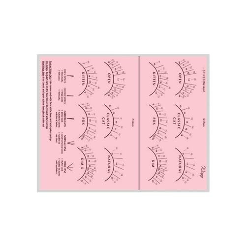 Folpus Wimpern Training Diagramm Wimpern Training Übung Praxis Wimpern Lash Buch Papier Lash, ROSA von Folpus