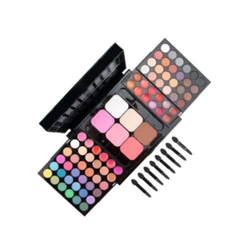 Lidschatten-Palette, Make-up-Kosmetikpalette, Set mit Glanz, Rouge, Rouge-Make-up-Set, 78 leuchtende Farben für Partys und Hochzeiten Lidschatten-Palette, Make-up-Kosmetikpalette, Set mit Glanz, Rouge, Rouge-Make-up-Set, 78 leuchtende Farben für Partys und Hochzeiten von Folpus