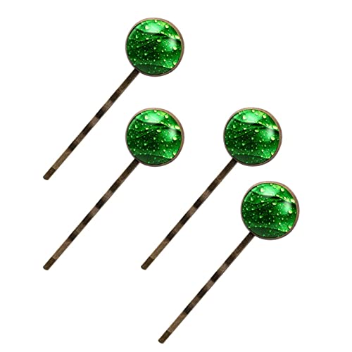 4 x realistische grüne Blattstruktur mit Wassertropfen, Haarnadeln, Haarklammern, Kopfschmuck, einfache Haarspange für Damen und Mädchen im Freien 4 x realistische grüne Blattstruktur mit Wassertropfen, Haarnadeln, Haarklammern, Kopfschmuck, einfache Haarspange für Damen und Mädchen im Freien von Folytop