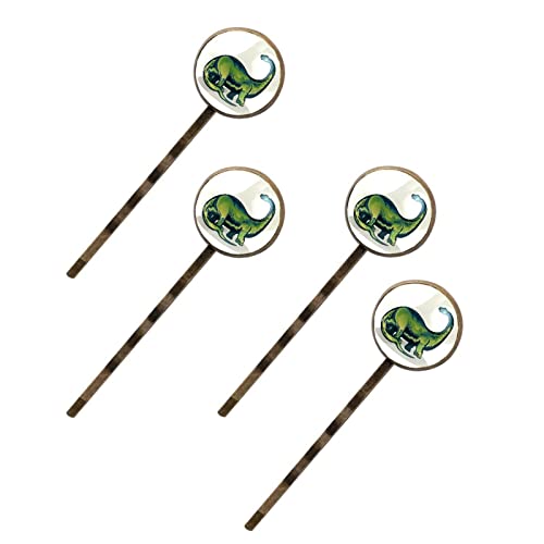 Haarnadeln mit realistischem Brontasaurus, grüner Dinosaurier, Haarspange für Frauen und Mädchen, Haarschmuck, Kopfbedeckung, 4 Stück von Folytop