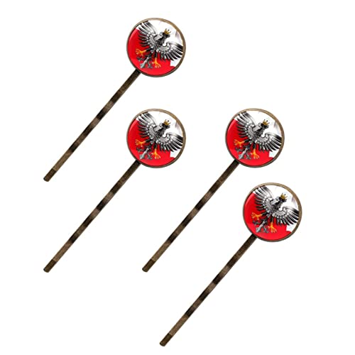 Haarspangen für Damen, 4 Stück – erstaunliche horizontale polnische Flagge, Haarspange für Frauen Haarspangen für Damen, 4 Stück – erstaunliche horizontale polnische Flagge, Haarspange für Frauen von Folytop