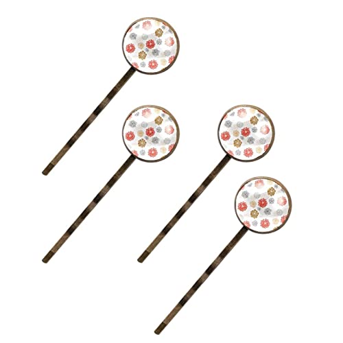 Haarspangen mit niedlichem japanischem Blumenmuster, Haarspangen, Seitenclip, Haarspange für Damen, 4 Stück von Folytop