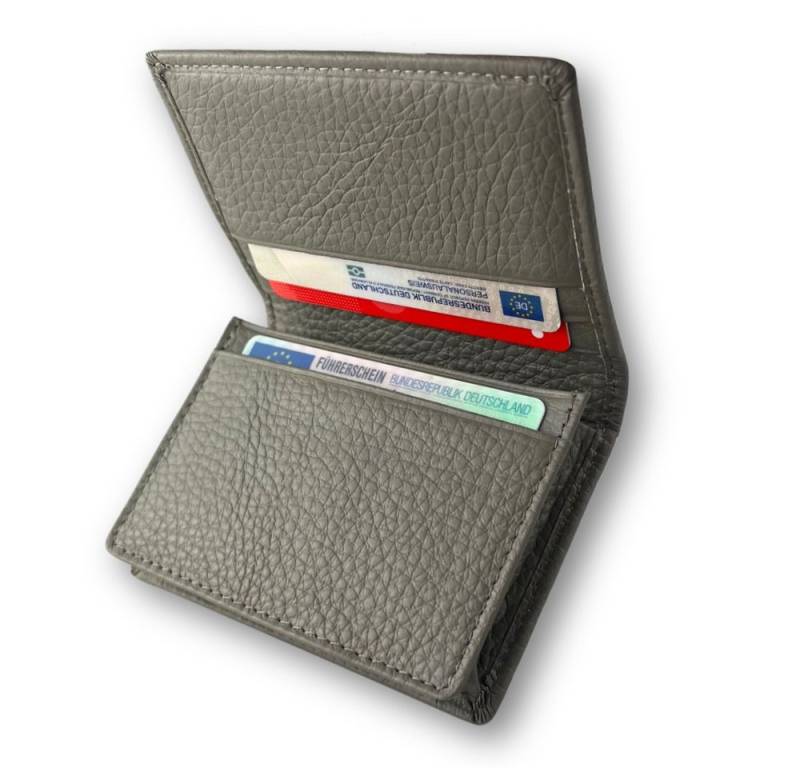 Fomax Kartenetui für EC-Karten oder Visitenkarten, 100% Echtleder, schlichtes Design, für bis zu 20 EC-Karten, Visitenkarten oder Geldscheine von Fomax