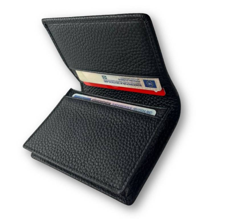 Fomax Kartenetui für EC-Karten oder Visitenkarten, 100% Echtleder, schlichtes Design, für bis zu 20 EC-Karten, Visitenkarten oder Geldscheine von Fomax