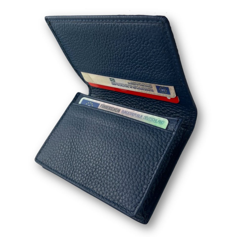 Fomax Kartenetui für EC-Karten oder Visitenkarten, 100% Echtleder, schlichtes Design, für bis zu 20 EC-Karten, Visitenkarten oder Geldscheine von Fomax