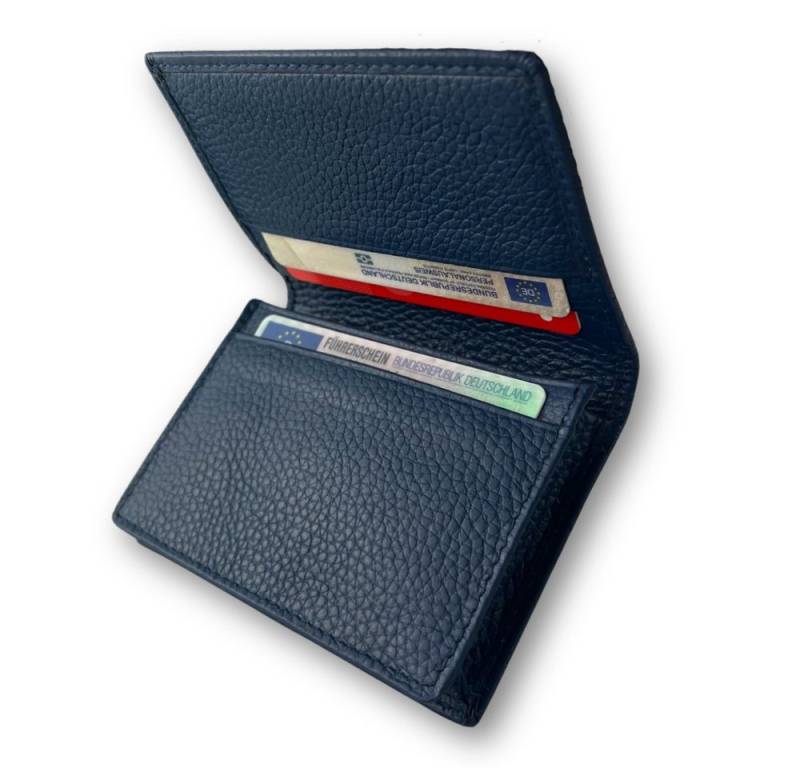 Fomax Kartenetui für EC-Karten oder Visitenkarten, 100% Echtleder, schlichtes Design, für bis zu 20 EC-Karten, Visitenkarten oder Geldscheine von Fomax