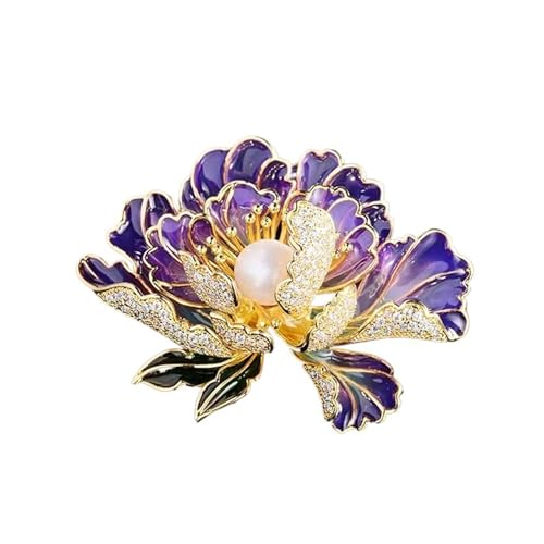 Perle for Damen Brosche Pin Frau Broschen Designer Blumen Anstecknadeln Elegante Brosche Damen Accessoires für Kleider, Schals(Color1) von FonHNDG