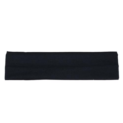 Stirnband Elastisches Baumwoll-Haarband, Stirnbänder for Damen und Herren, solides Laufen, Fitness, Yoga, Haarbänder, Stretch, Make-up, Haar-Accessoires(Black) von FonHNDG