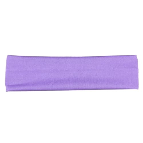 Stirnband Elastisches Baumwoll-Haarband, Stirnbänder for Damen und Herren, solides Laufen, Fitness, Yoga, Haarbänder, Stretch, Make-up, Haar-Accessoires(Purple) von FonHNDG