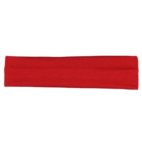 Stirnband Elastisches Baumwoll-Haarband, Stirnbänder for Damen und Herren, solides Laufen, Fitness, Yoga, Haarbänder, Stretch, Make-up, Haar-Accessoires(Red) von FonHNDG