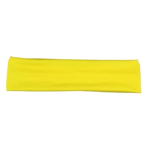 Stirnband Elastisches Baumwoll-Haarband, Stirnbänder for Damen und Herren, solides Laufen, Fitness, Yoga, Haarbänder, Stretch, Make-up, Haar-Accessoires(Yellow) von FonHNDG