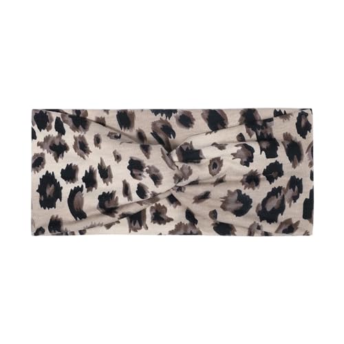 Stirnband Frauen Kreuz Einfarbig Haarbänder Mädchen Leopardenmuster Blume Stirnbänder Vintage Turban Make-Up Haar Zubehör(2682-15) von FonHNDG