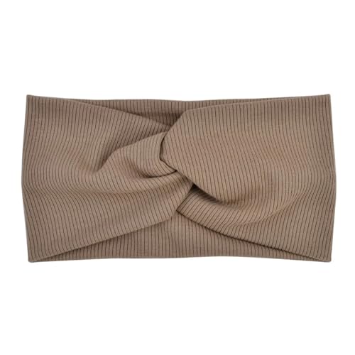 Stirnband Frauen Mädchen Einfarbig Haarbänder Gestrickte Baumwolle Stirnbänder Vintage Kreuz Turban Verband Bandanas Haarbänder Haar Zubehör(1) von FonHNDG