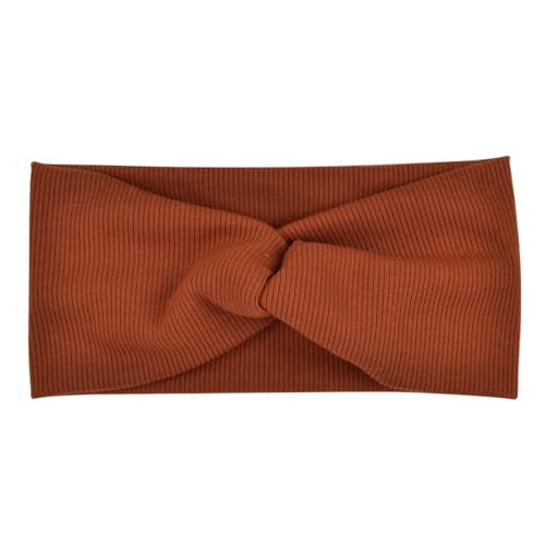 Stirnband Frauen Mädchen Einfarbig Haarbänder Gestrickte Baumwolle Stirnbänder Vintage Kreuz Turban Verband Bandanas Haarbänder Haar Zubehör(3) von FonHNDG