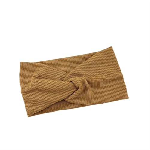 Stirnband Frauen Mädchen Einfarbig Stirnbänder Gestrickte Baumwolle Haar Bands Vintage Kreuz Turban Verband Bandanas Haarbänder Haar Zubehör(5) von FonHNDG