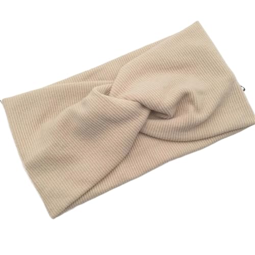 Stirnband Frauen Mädchen Einfarbig Stirnbänder Gestrickte Baumwolle Haar Bands Vintage Kreuz Turban Verband Bandanas Haarbänder Haar Zubehör(6) von FonHNDG
