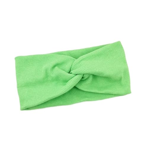 Stirnband Frauen Mädchen Einfarbig Stirnbänder Gestrickte Baumwolle Haar Bands Vintage Kreuz Turban Verband Bandanas Haarbänder Haar Zubehör(Green) von FonHNDG