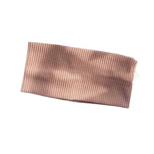 Stirnband Gestricktes Stirnband mit breiter Seite for Frauen und Mädchen, einfach, universell, einfarbig, Gesicht waschen, Yoga, Sport, elastische Haarbänder(F) von FonHNDG