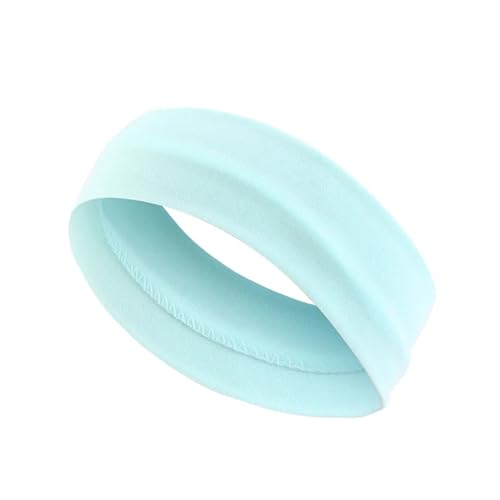 Stirnband Sommer Einfarbig Sport Stirnband Frauen Yoga Laufen Fitness Turban Schweißband Haar Zubehör Absorbieren Schweiß Gym Haarbänder(LIGHT BLUE) von FonHNDG